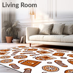 Brown Gingerbread Holiday Cookie Medley Rug