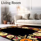 Autumn Harvest Floral Border Rug