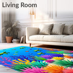Underwater Ocean Life Turtles and Fish Rug