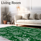 White Evergreen Forest Symmetry Rug