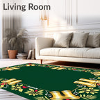 Golden Twin Boot Floral Border Rug