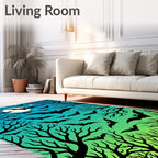Midnight Bat Sky Silhouette Collection Rug