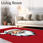 Cheery Red Santa Claus Face Rug