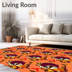 Whimsical Fall Creature Autumn Leaves Rug