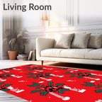 Whimsical Holly Berry Candle Arrangement Rug