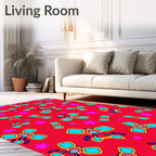 Red Yellow Blue Toy Star Rug