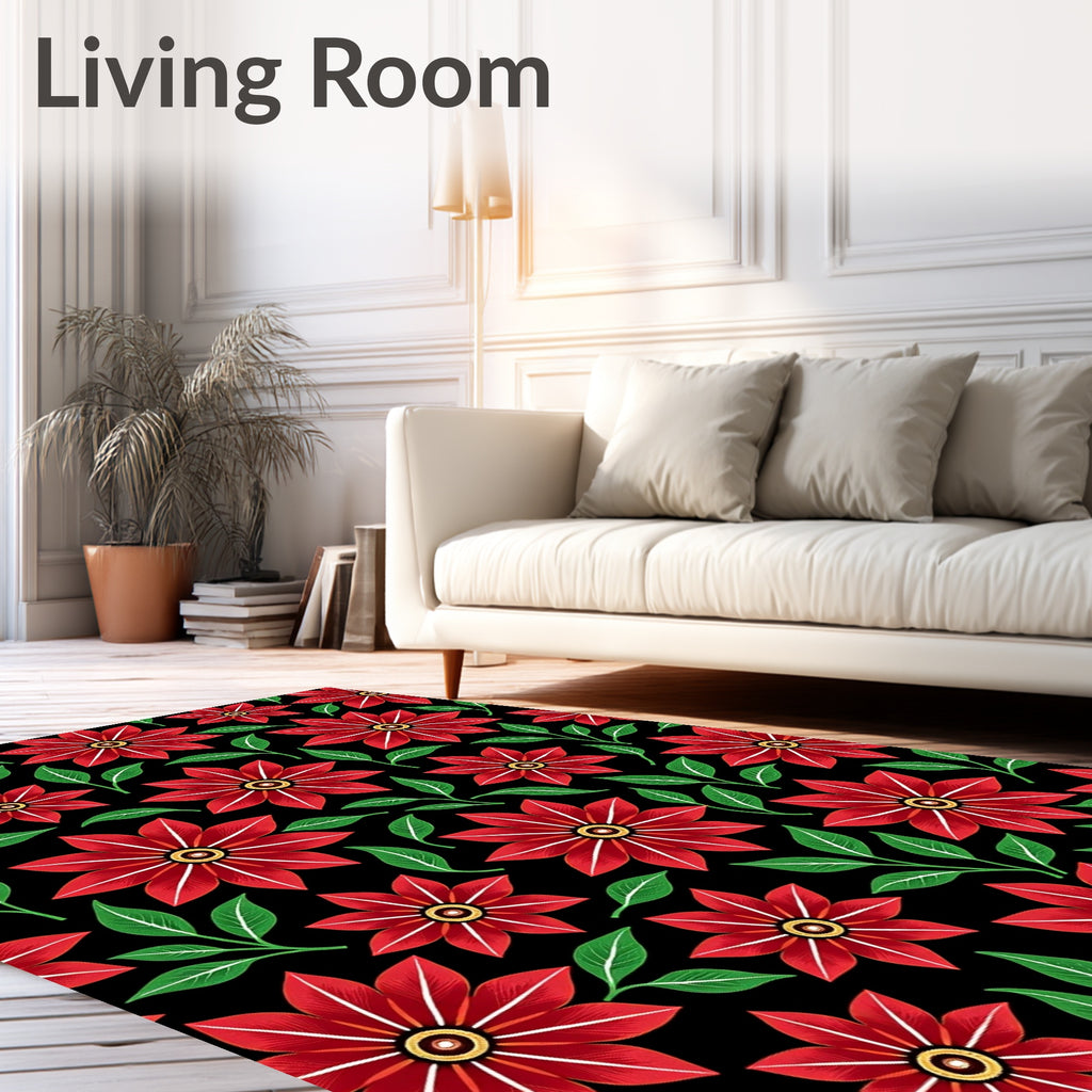 Crimson Floral Botanical Garden Rug