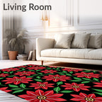 Crimson Floral Botanical Garden Rug