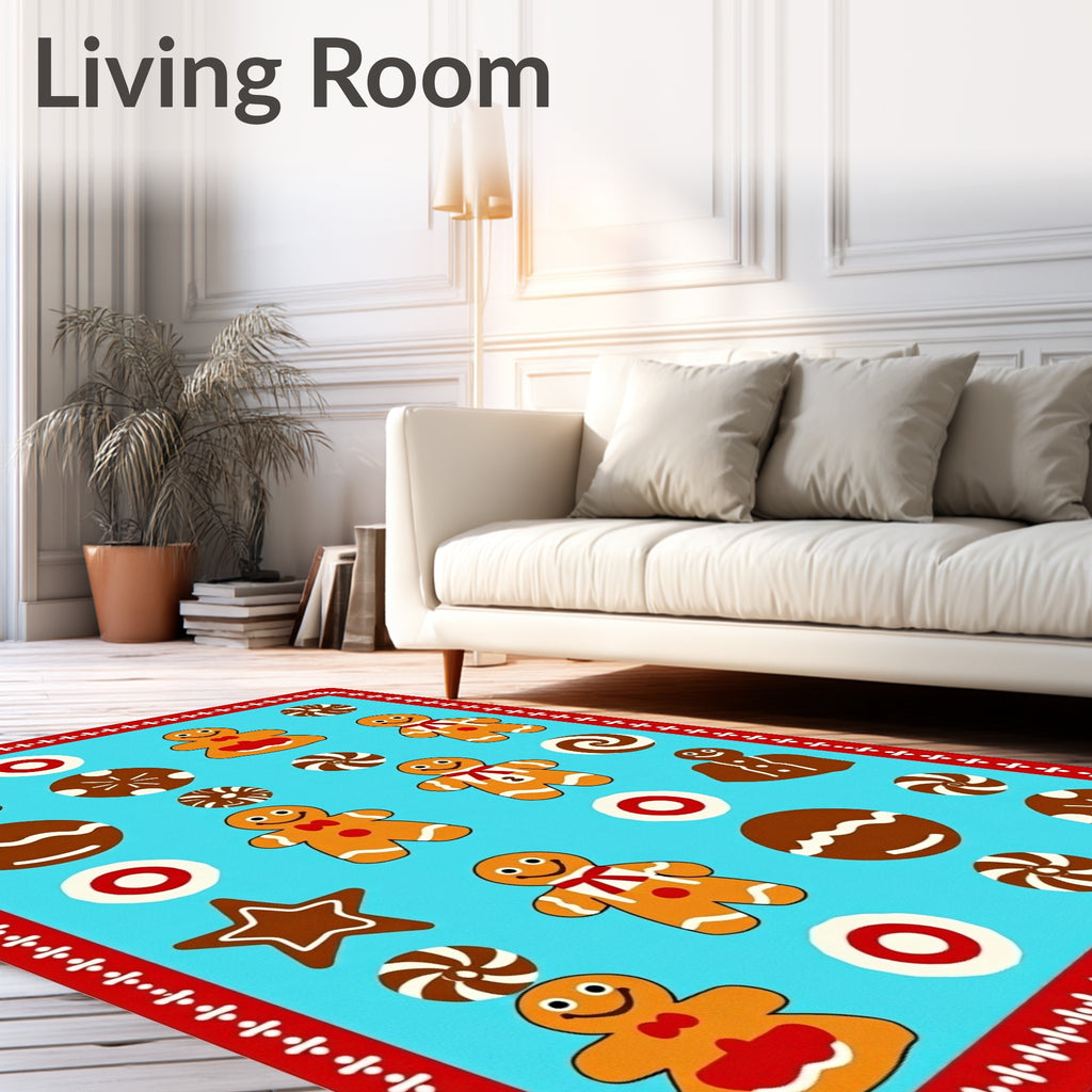 Whimsical Gingerbread Cookie Holiday Rug