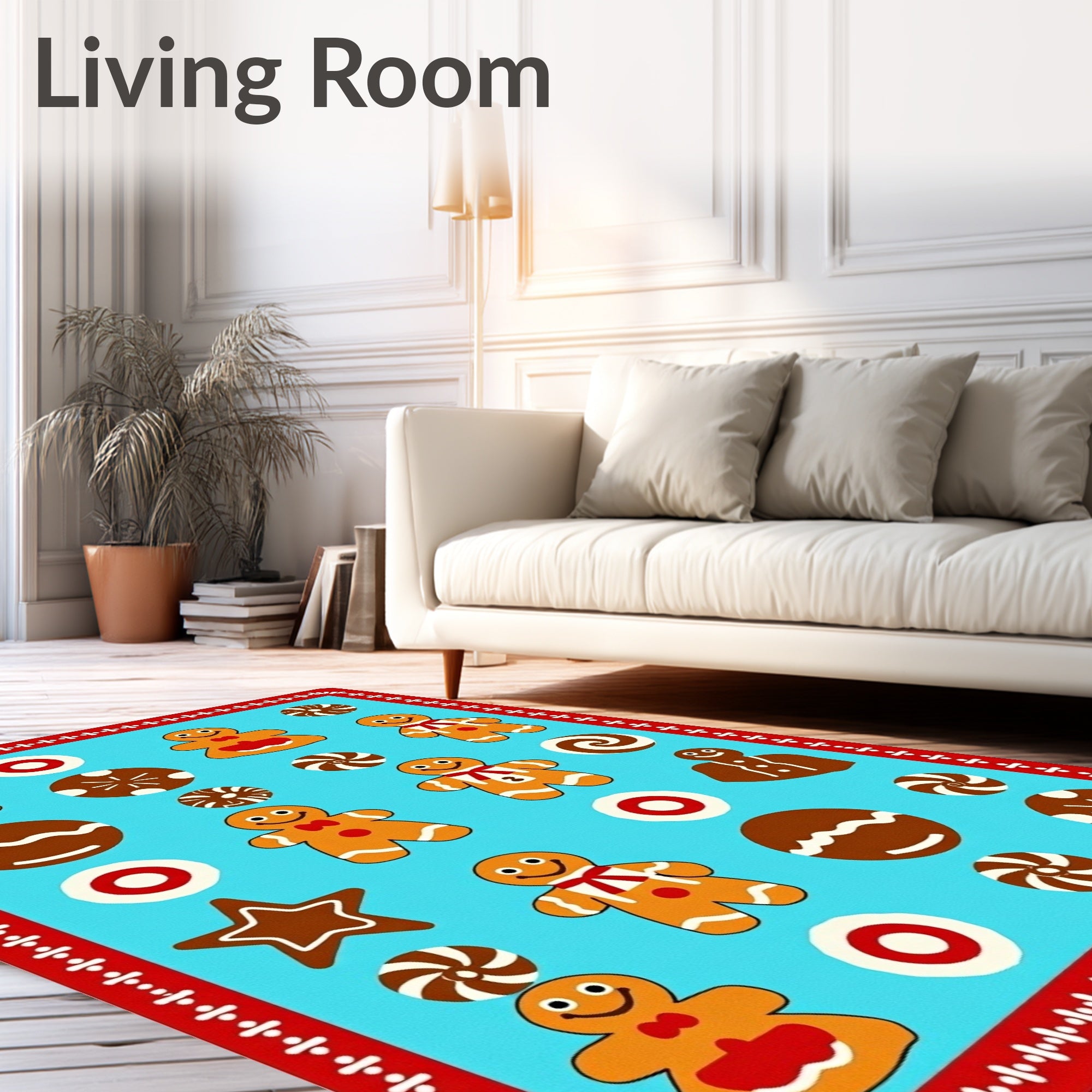 Whimsical Gingerbread Cookie Holiday Rug