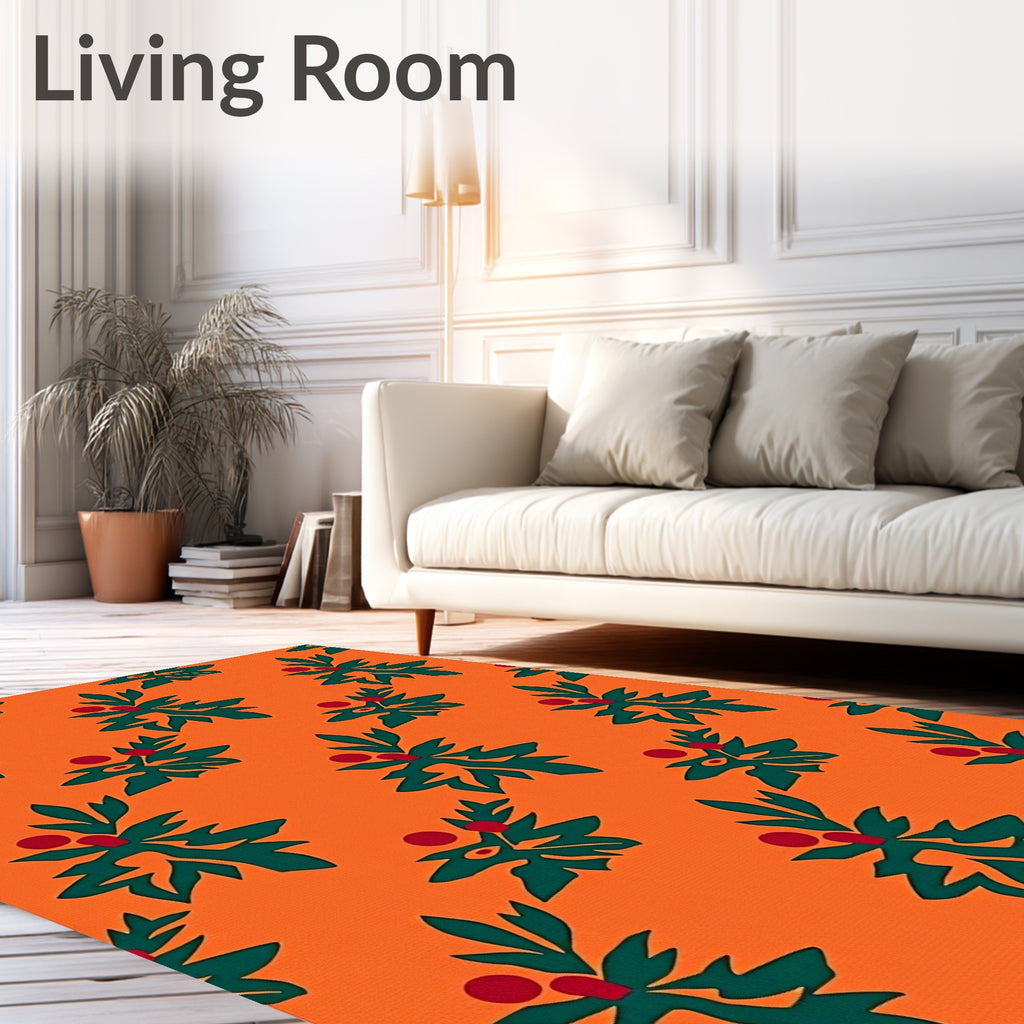 Emerald Leaf Berry Autumn Rug