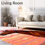 Brown Horse Sunset Sky Swirl Rug