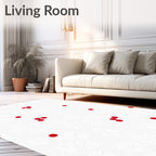 Winter White Pine Sprig Berry Rug