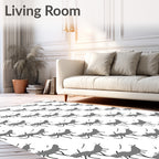 Gray Cave Painting Antelope Rug