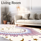 Celestial Wings With Moon And Stars Rug