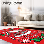 Winter Wonderland Gingerbread House Rug