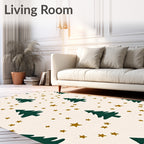 Forest Green Evergreen Starry Night Rug