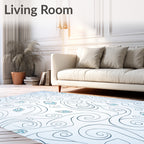 Winter Sky Swirl Crystal Rug