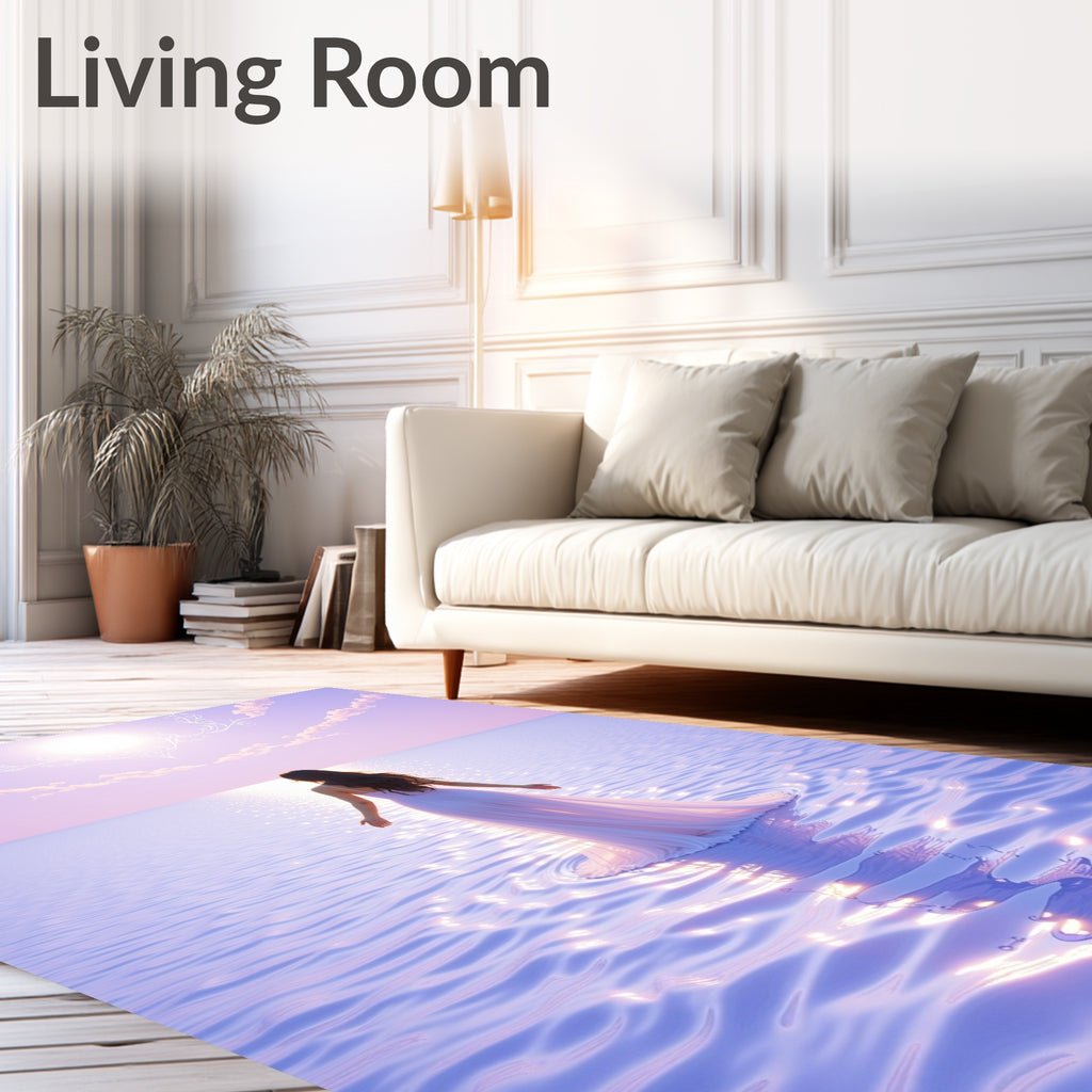 Ethereal Pink Gown Water Embrace Rug