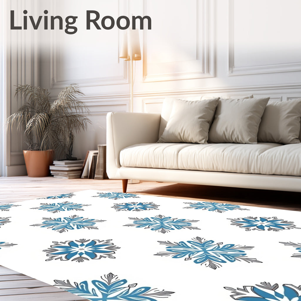 Classic Blue Starburst Medallion Rug