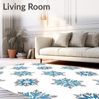 Classic Blue Starburst Medallion Rug