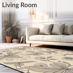 Whimsical Butterfly Garden Floral Arrangement Rug