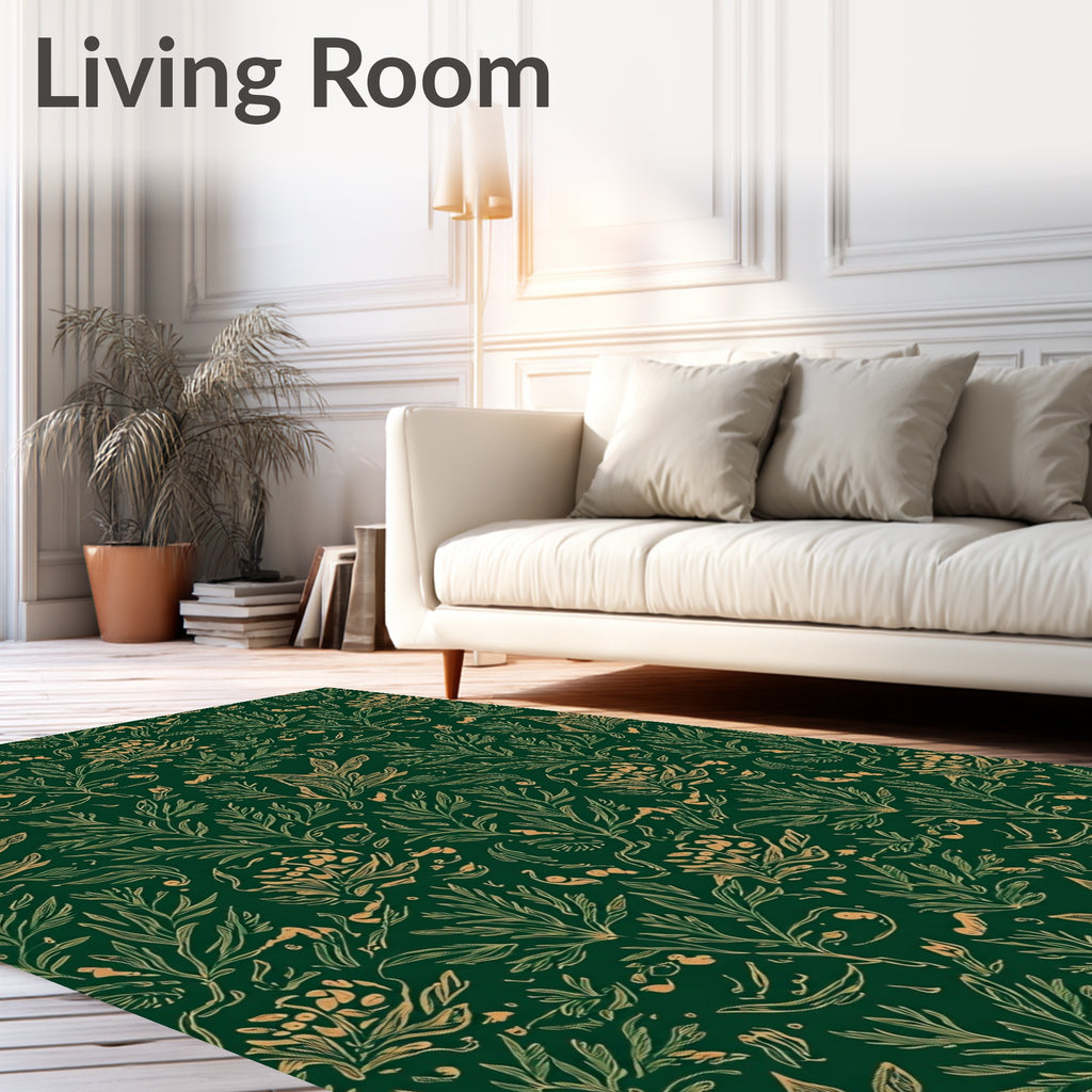 Evergreen Gold Botanical Flourish Rug
