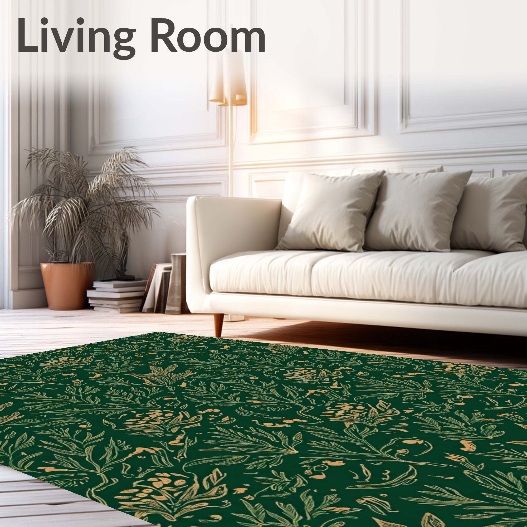 Evergreen Gold Botanical Flourish Rug