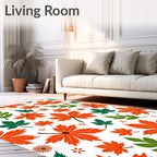 Autumn Maple Leaf Botanical All Over Rug