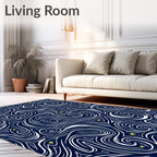 Midnight Swirl Starry Night Rug