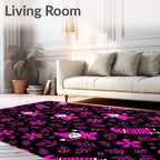 Pink Gnome And Leaf Repeat Rug