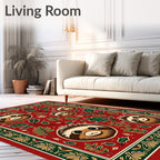 Whimsical Sloth Holly Woodland Border Rug