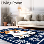 Cute Puppy Snowflake Joy Rug