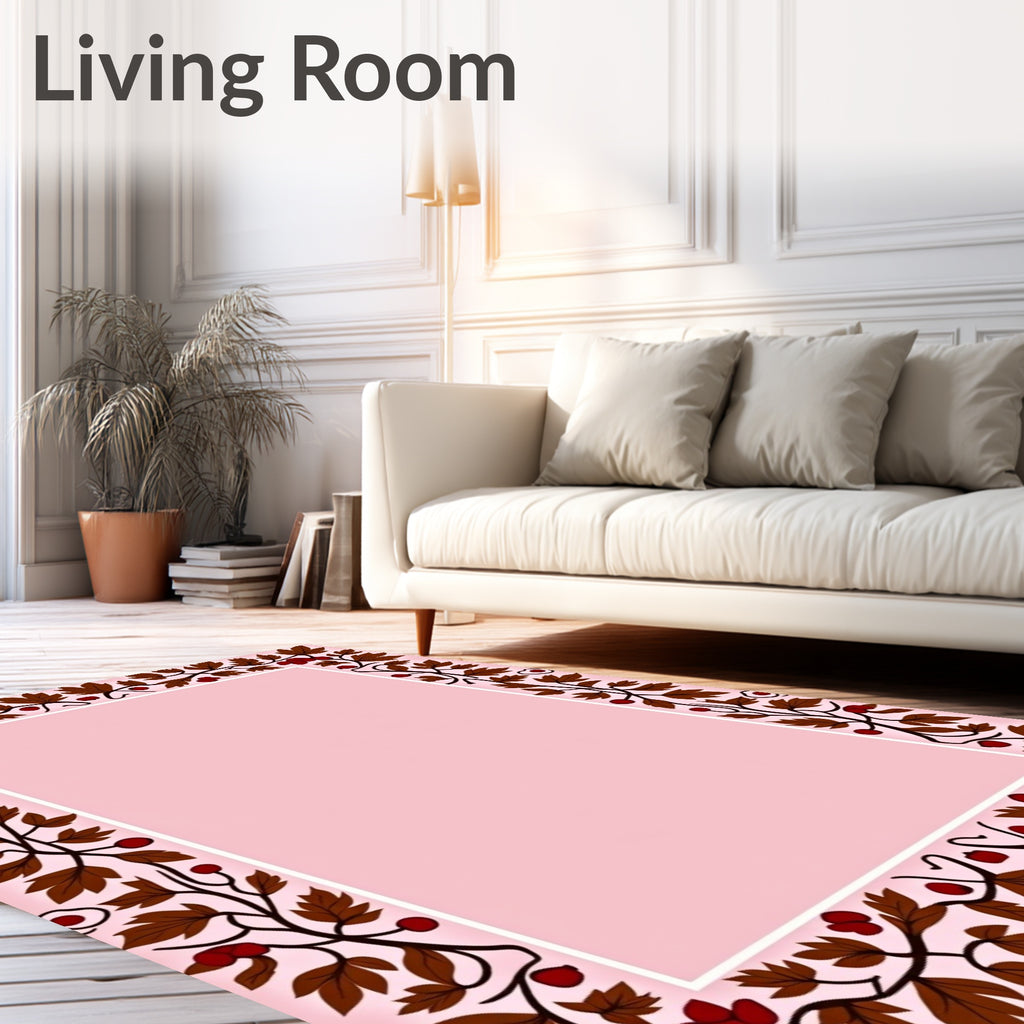 Autumn Leaf Berry Border Rug