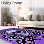 Mystic Purple Skull Tribal Ornament Rug