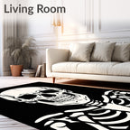 Gothic Skeleton Bone Outline Rug