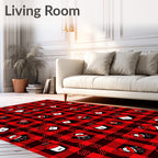 Red Plaid Buffalo Check Characters Rug