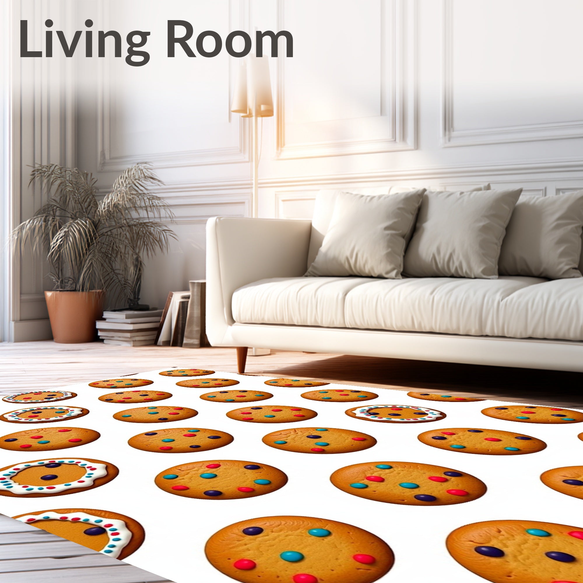 Brown Sugar Cookie Medley Colorful Dots Rug