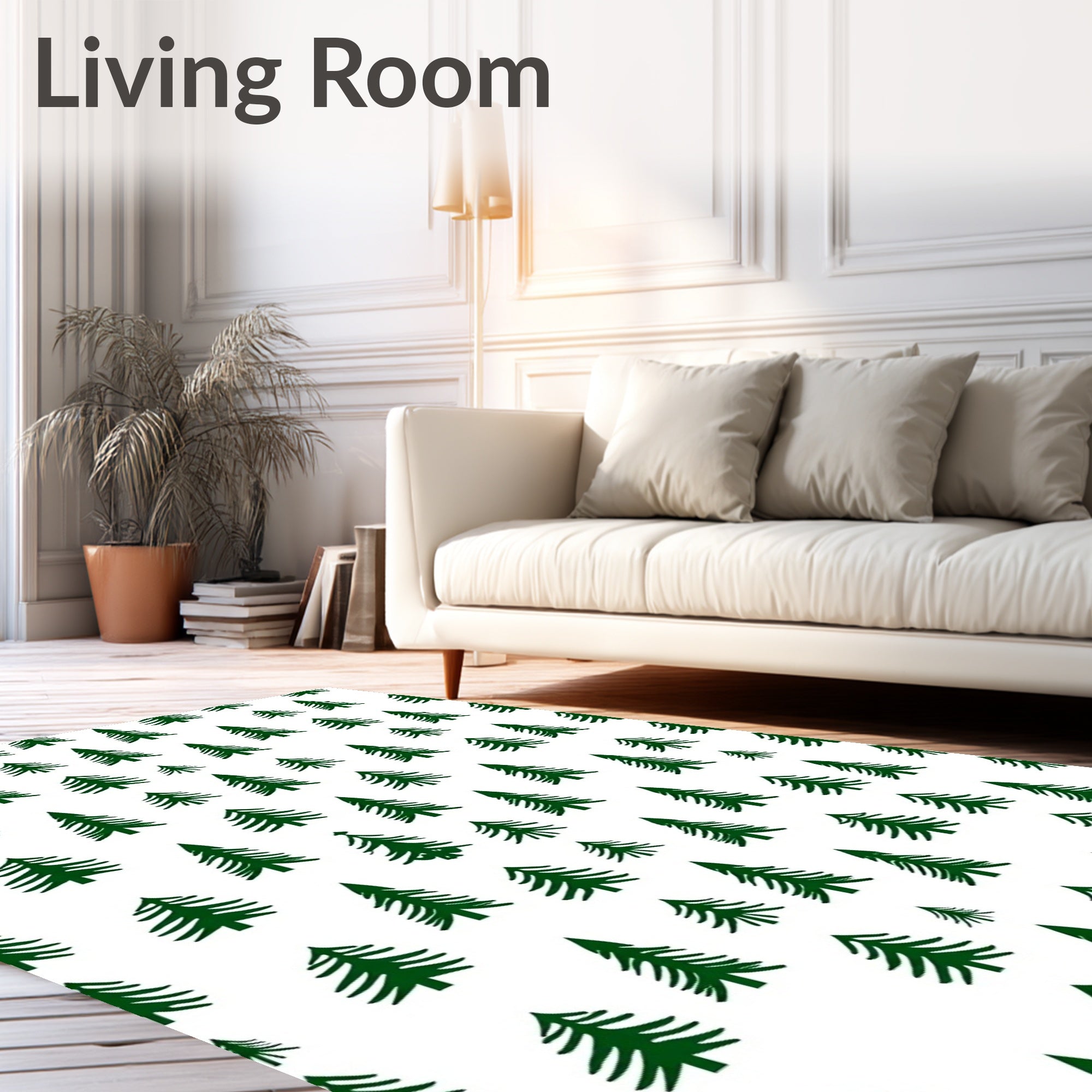 Forest Green Pine Tree Array Rug