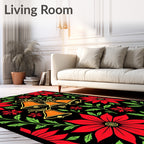 Red Floral Bell Jubilee Rug