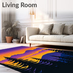Sunset Mountain Pine Silhouette Vista Rug