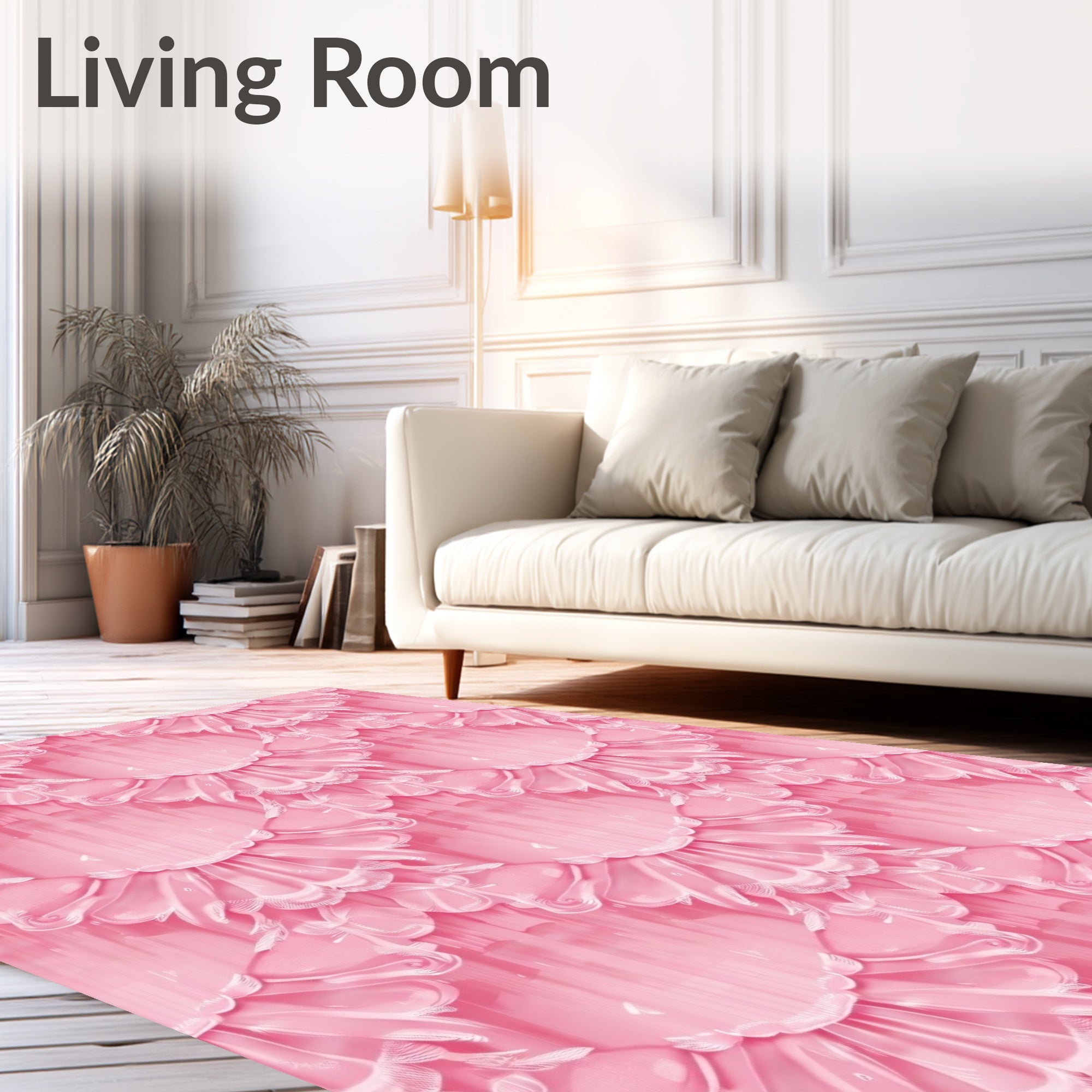 Sweet Rosette Geometric Lacework Rug