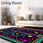 Vibrant Celestial Tree Swirl Rug