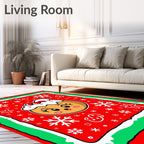 Festive Gingerbread Snowflake Charm Rug