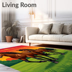 Sunset Gallop Two Horse Meadow Rug
