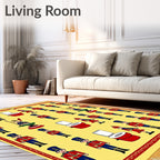 Royal Guard Repeating Toilet Motif Rug