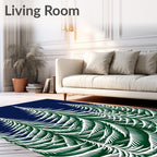 Dark Forest Pine Trees Rug