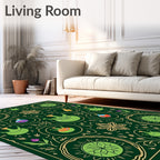 Enchanted Green Potion Alchemy Art Rug