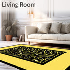 Golden Tree With White Dots Rug