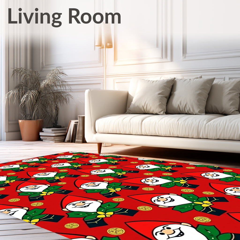 Red Gnome With Gold Coins Rug